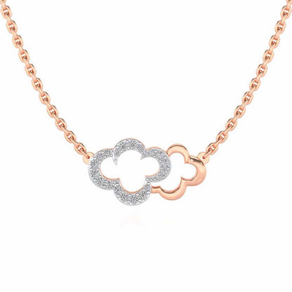 Cloud Silver Pendant - Rose Gold - Image 2