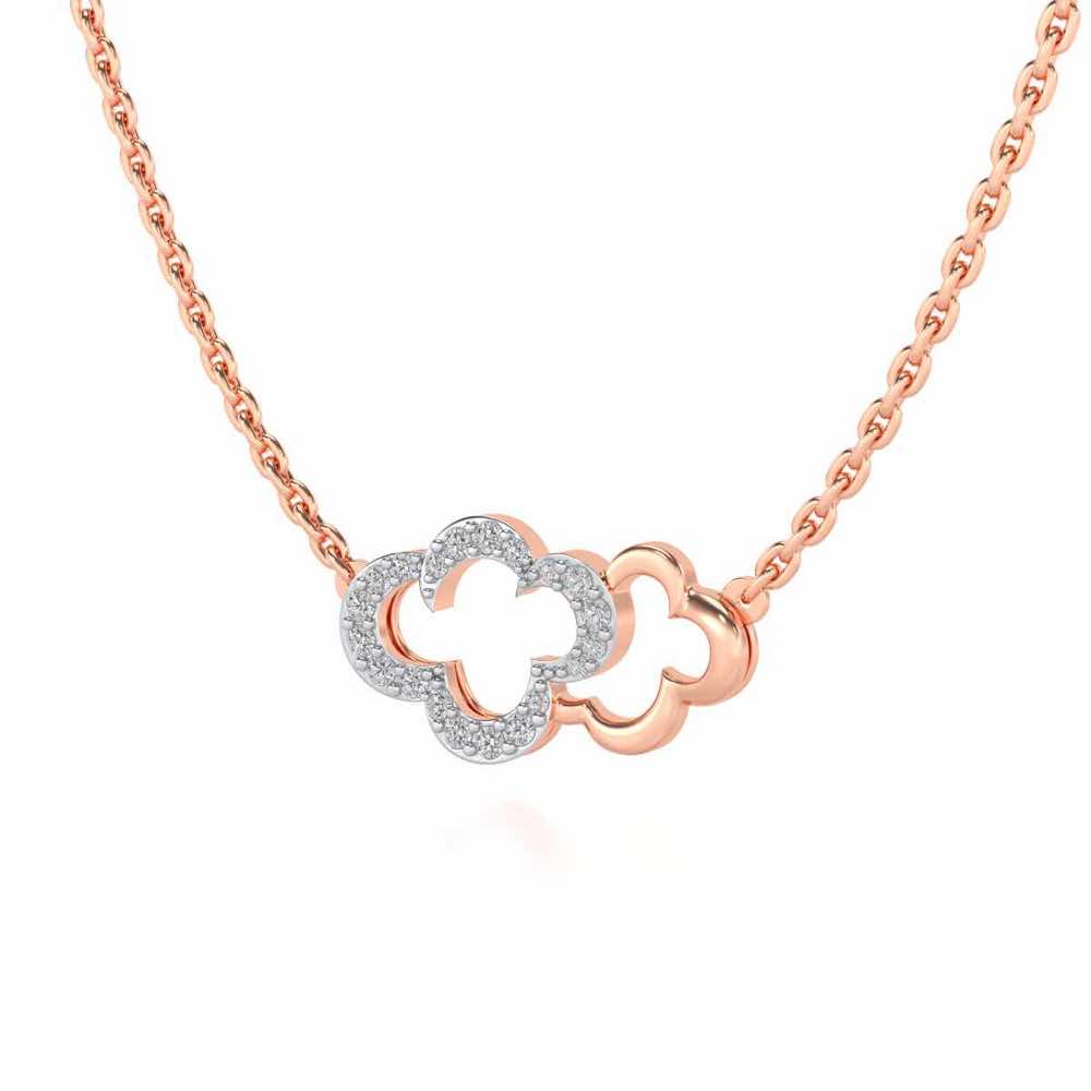 Cloud Silver Pendant - Rose Gold - Image 3