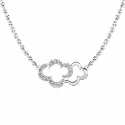 Cloud Silver Pendant - White Gold - Image 2