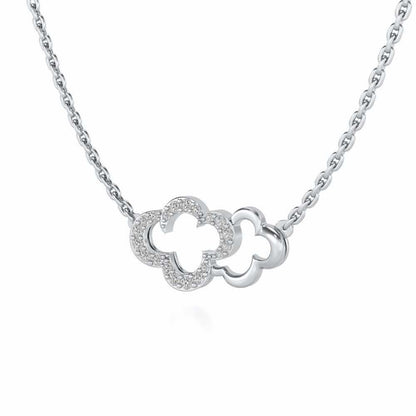 Cloud Silver Pendant - White Gold - Image 3