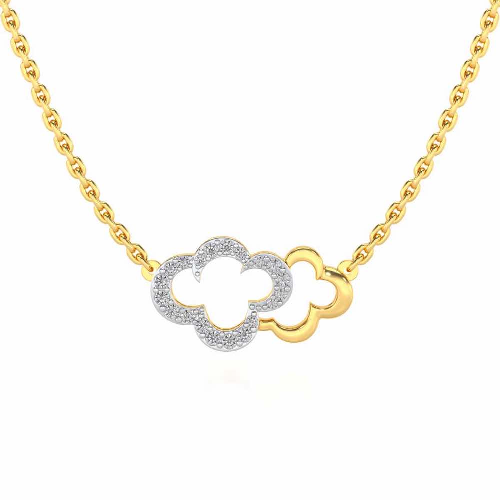 Cloud Silver Pendant - Yellow Gold - Image 2