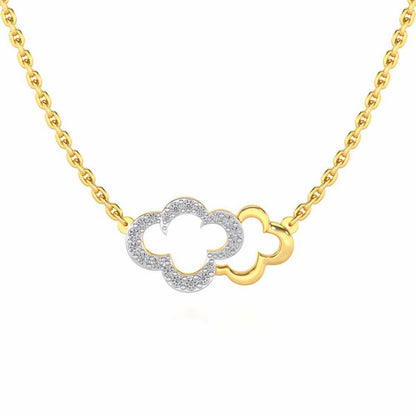 Cloud Silver Pendant - Yellow Gold - Image 2