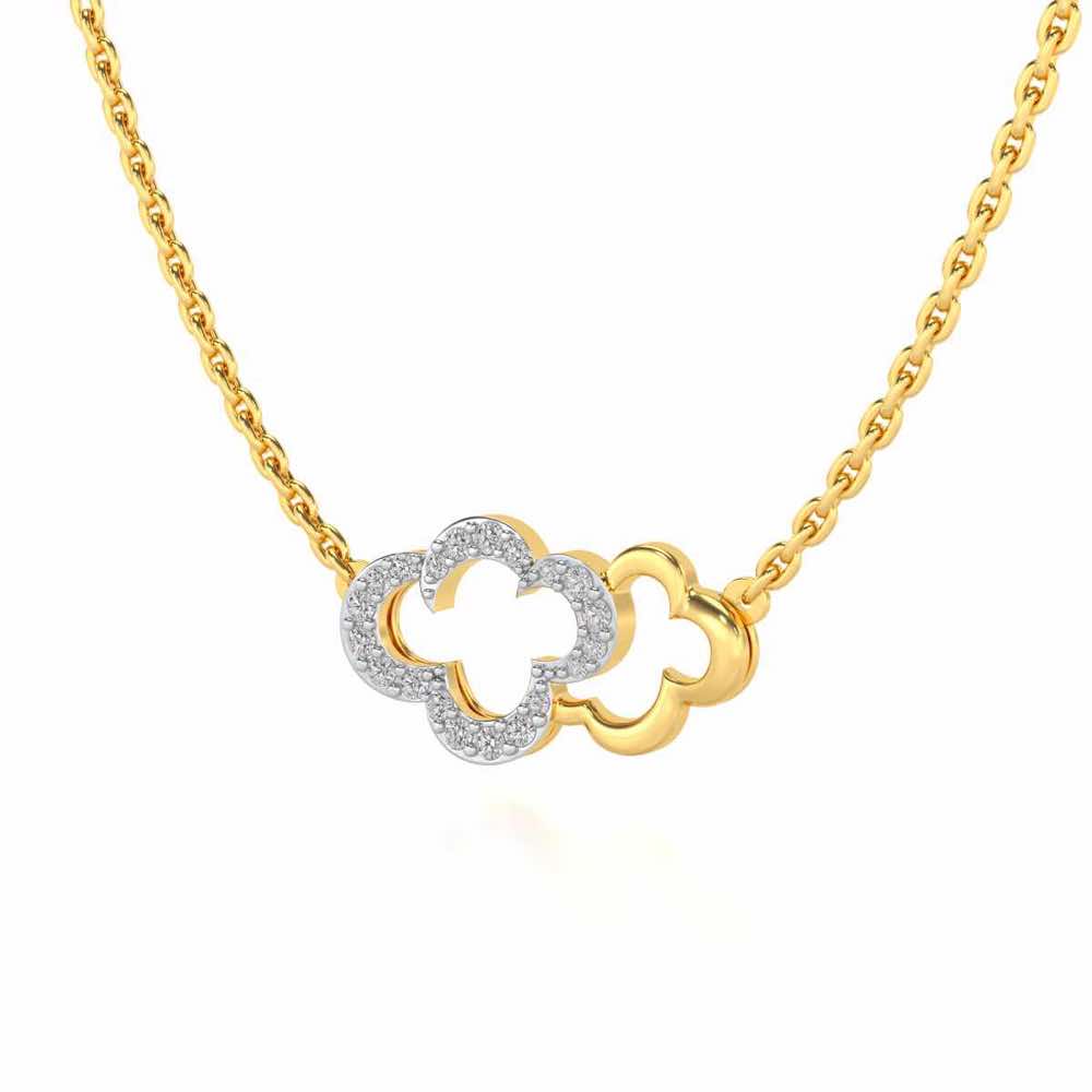 Cloud Silver Pendant - Yellow Gold - Image 3