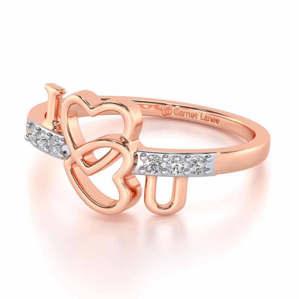 Clung Heart Silver Ring - Rose Gold - Image 2