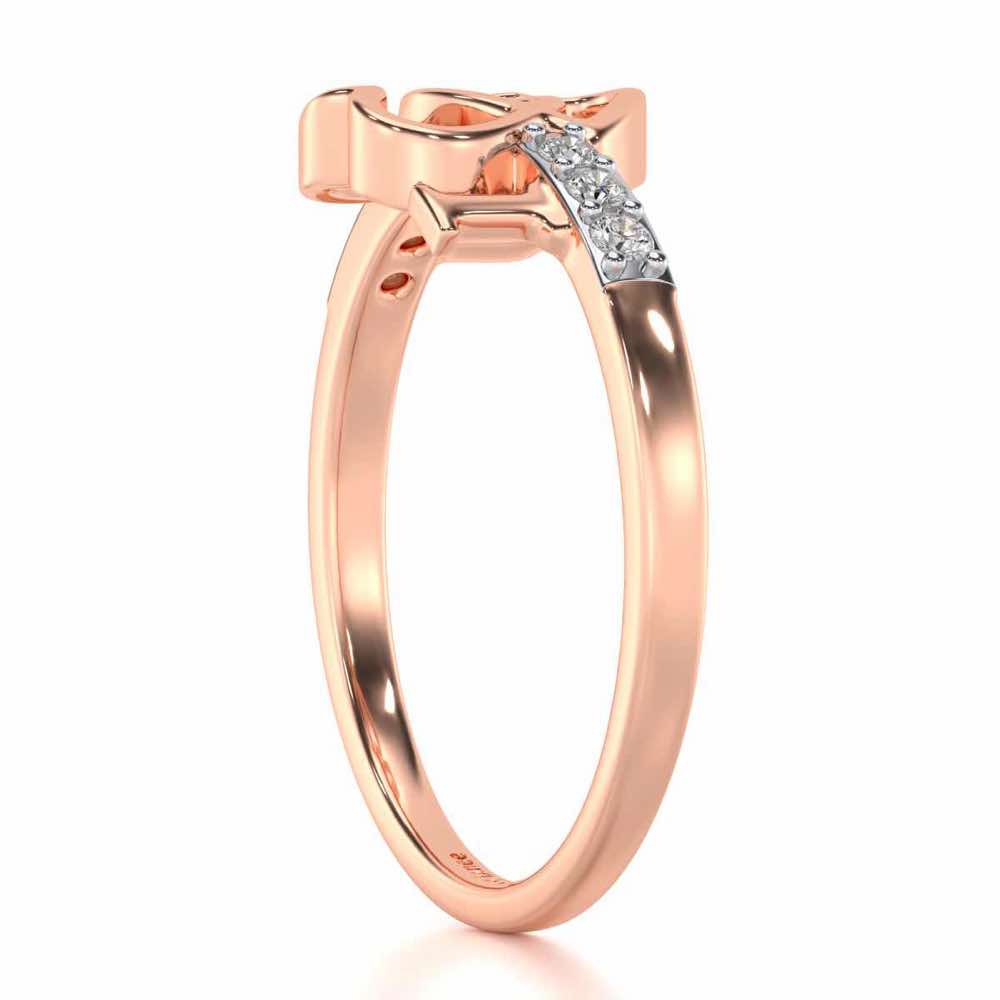 Clung Heart Silver Ring - Rose Gold - Image 3