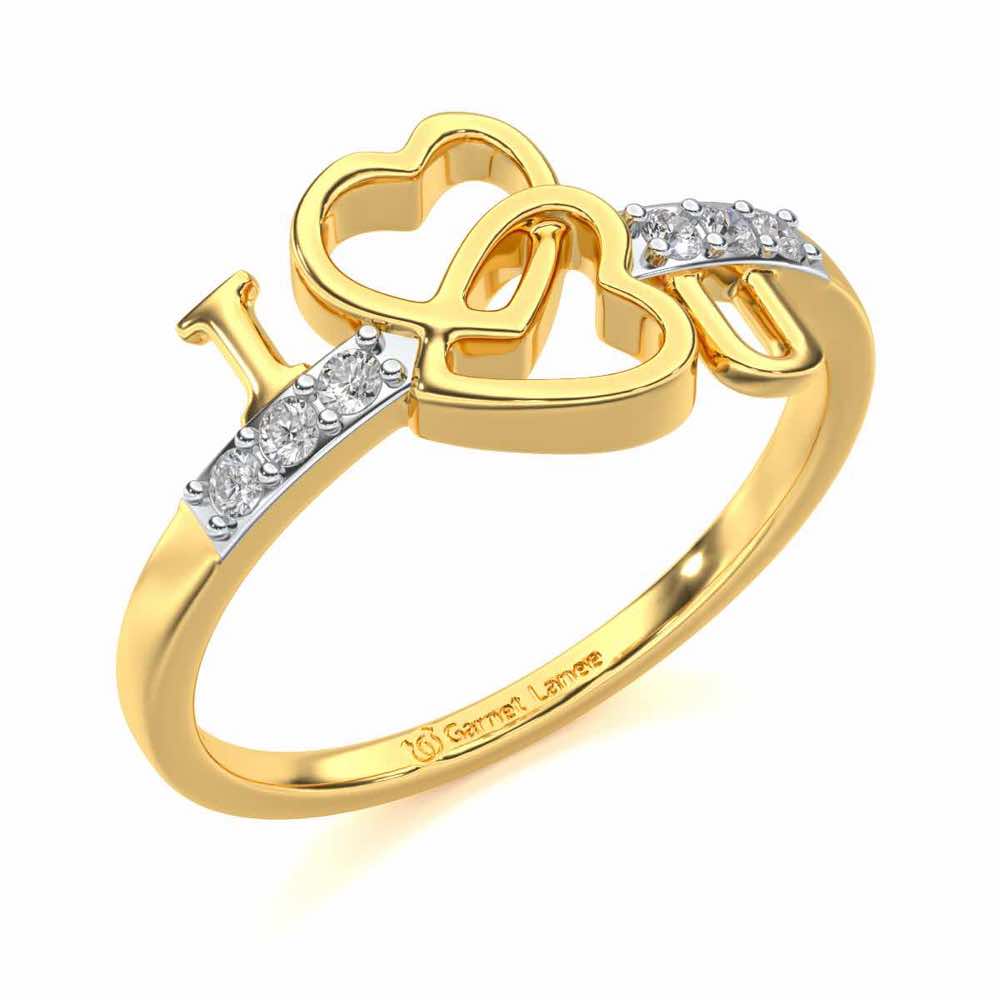 Clung Heart Silver Ring - Yellow Gold - Image 1