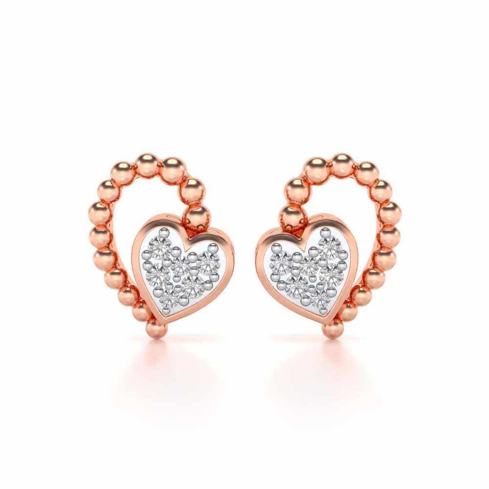 Clutched Heart Silver Earrings