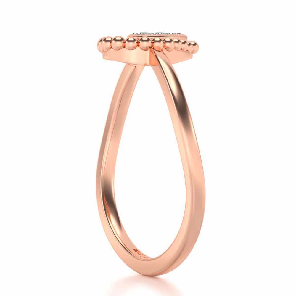 Clutched Heart Silver Ring - Rose Gold - Image 4