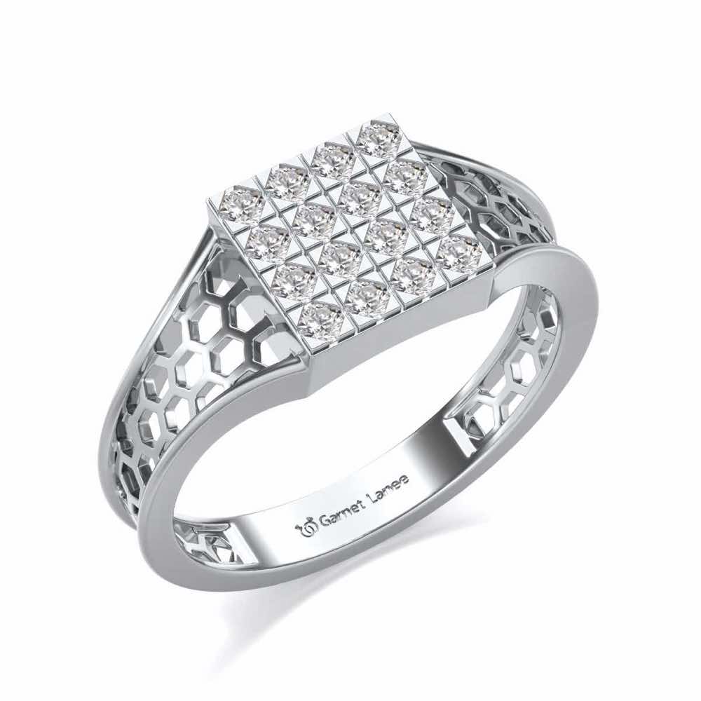 Colossal Silver Ring For Men - White Gold - Image 1