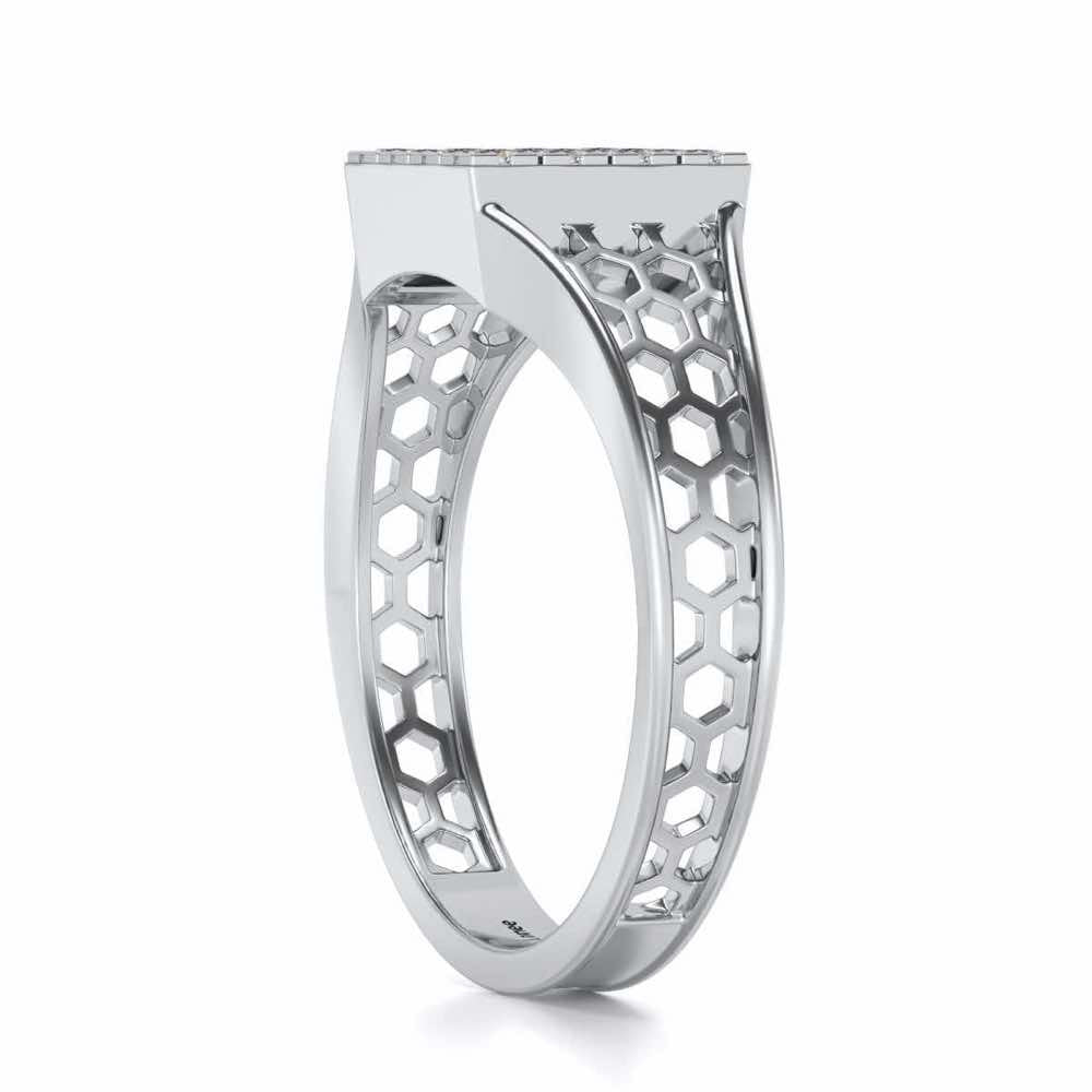 Colossal Silver Ring For Men - White Gold - Image 3