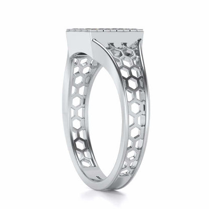 Colossal Silver Ring For Men - White Gold - Image 3