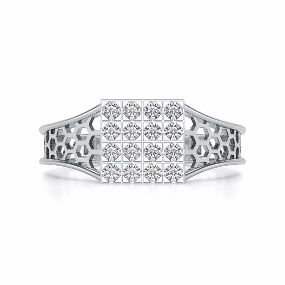 Colossal Silver Ring For Men - White Gold - Image 4