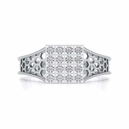 Colossal Silver Ring For Men - White Gold - Image 4