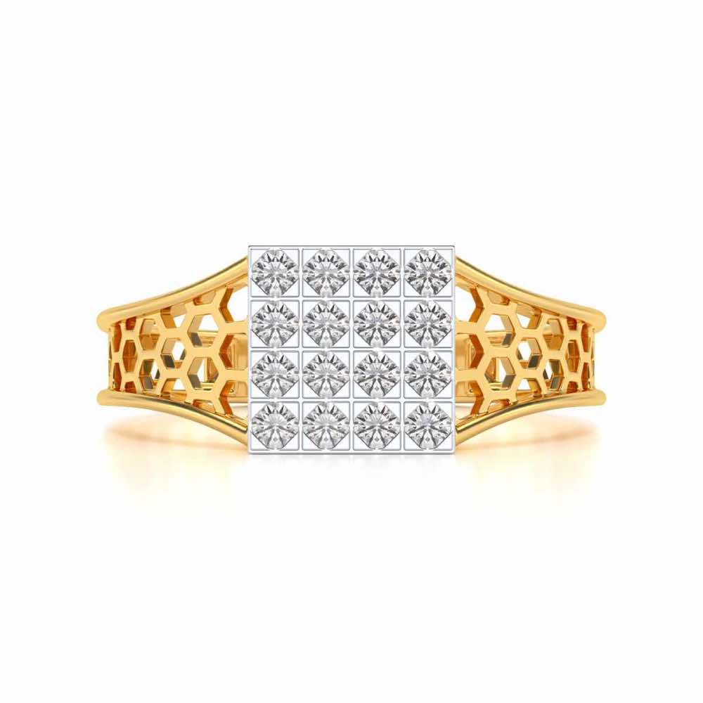 Colossal Silver Ring For Men - Yellow Gold - Image 4