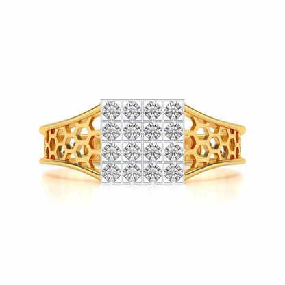 Colossal Silver Ring For Men - Yellow Gold - Image 4