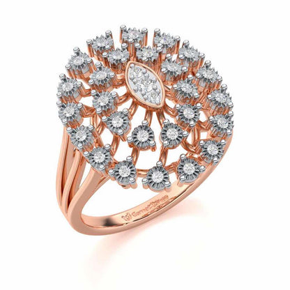 Colossal Shine Silver Ring - Rose Gold - Image 1
