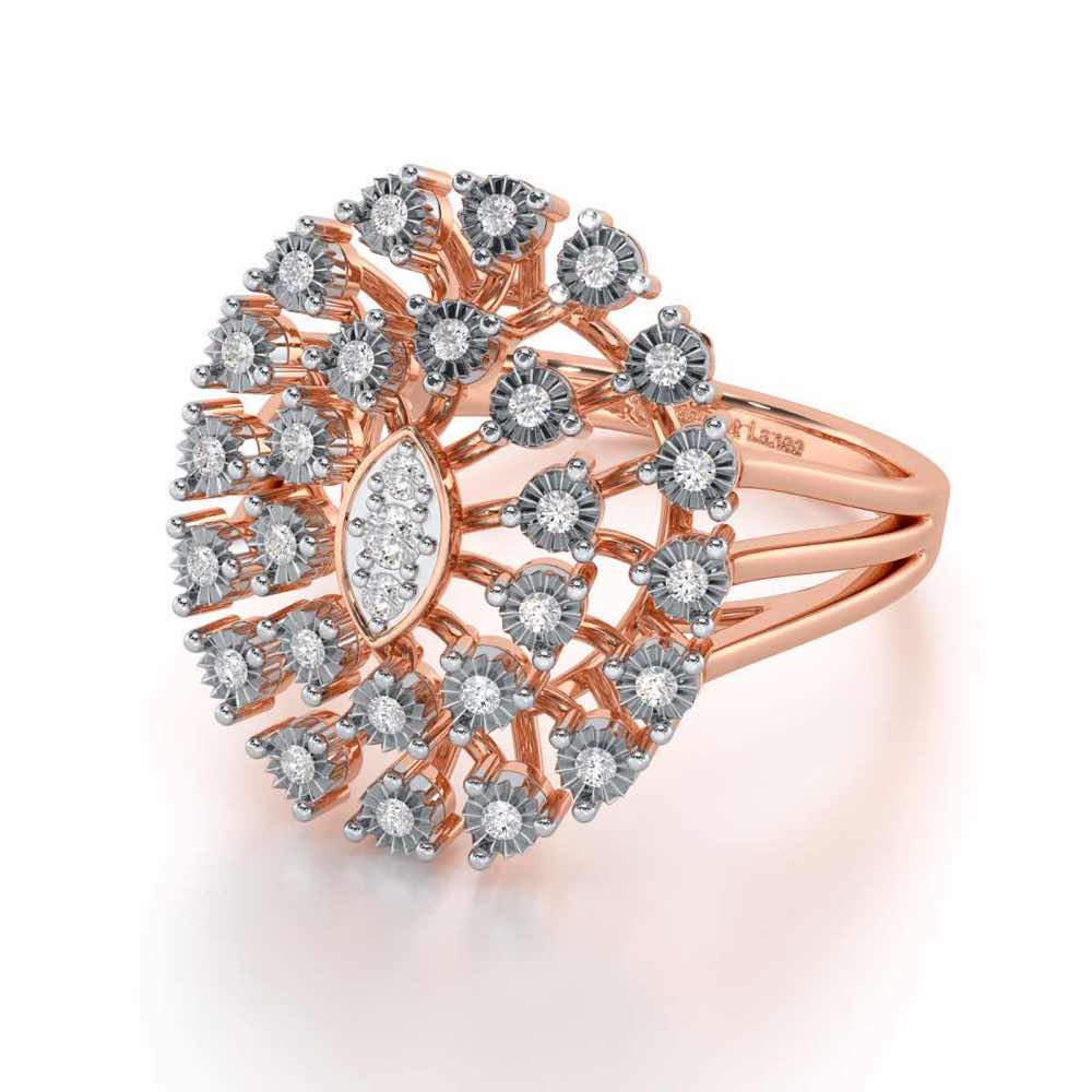 Colossal Shine Silver Ring - Rose Gold - Image 2