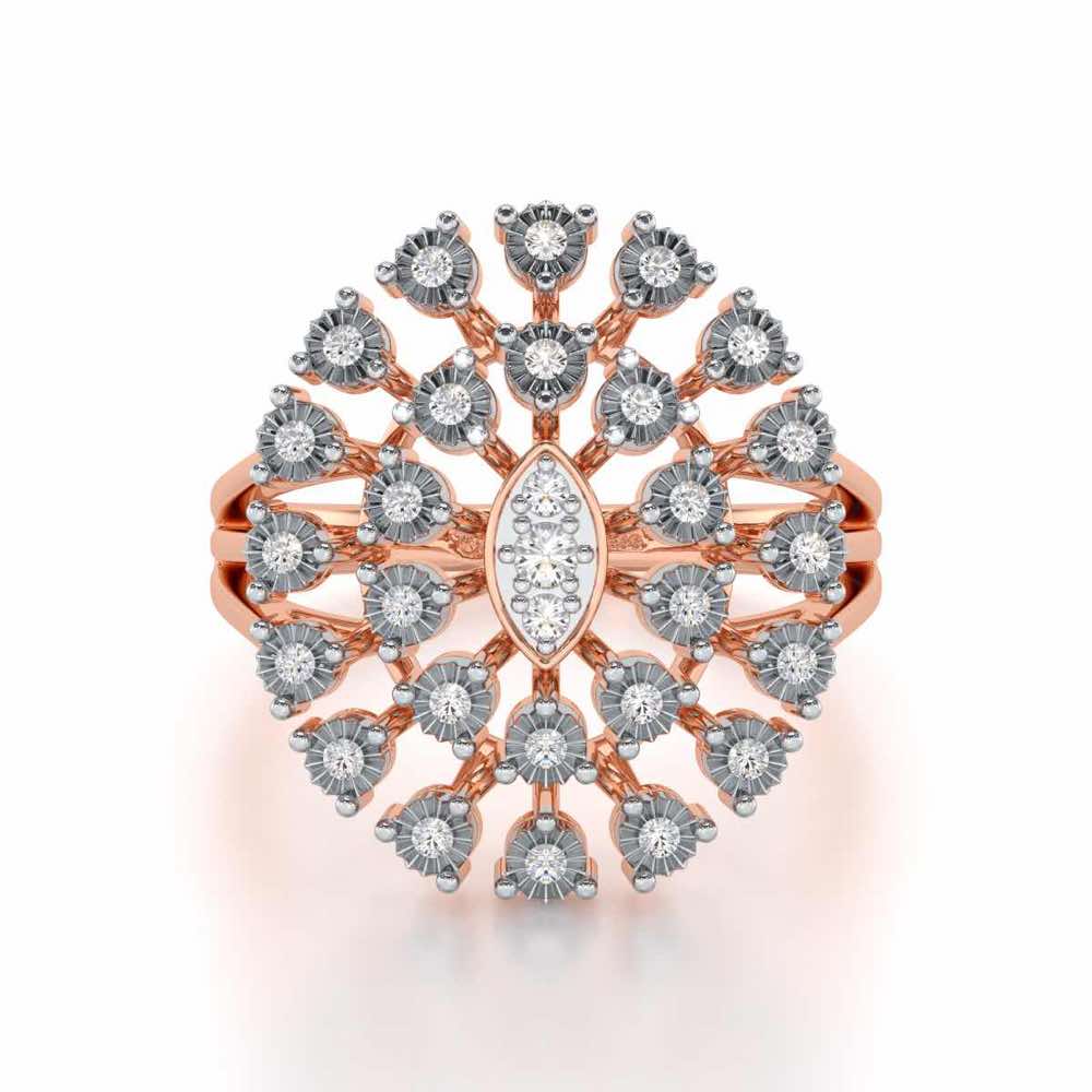 Colossal Shine Silver Ring - Rose Gold - Image 4