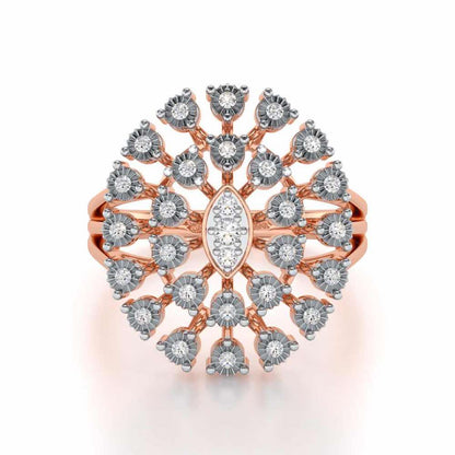 Colossal Shine Silver Ring - Rose Gold - Image 4