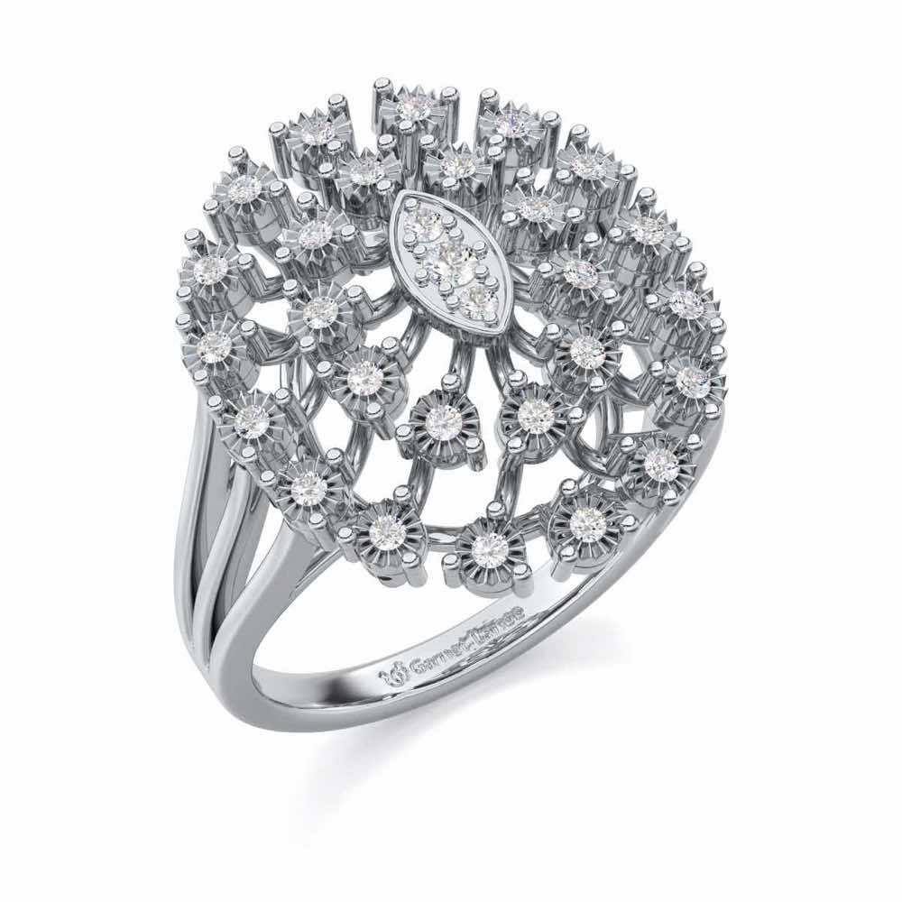 Colossal Shine Silver Ring - White Gold - Image 1