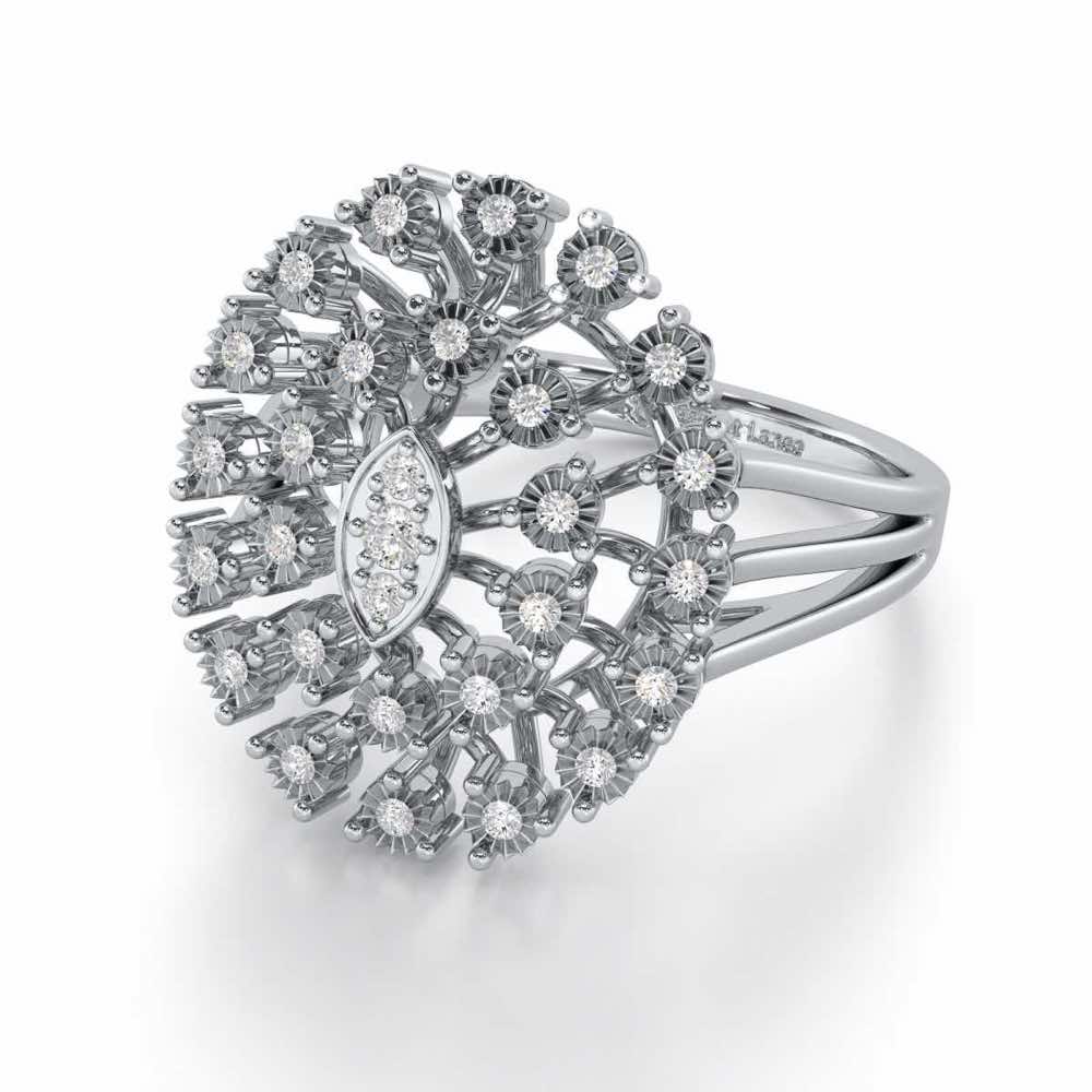 Colossal Shine Silver Ring - White Gold - Image 2