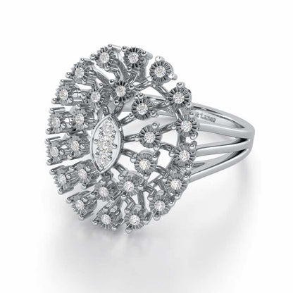 Colossal Shine Silver Ring - White Gold - Image 2