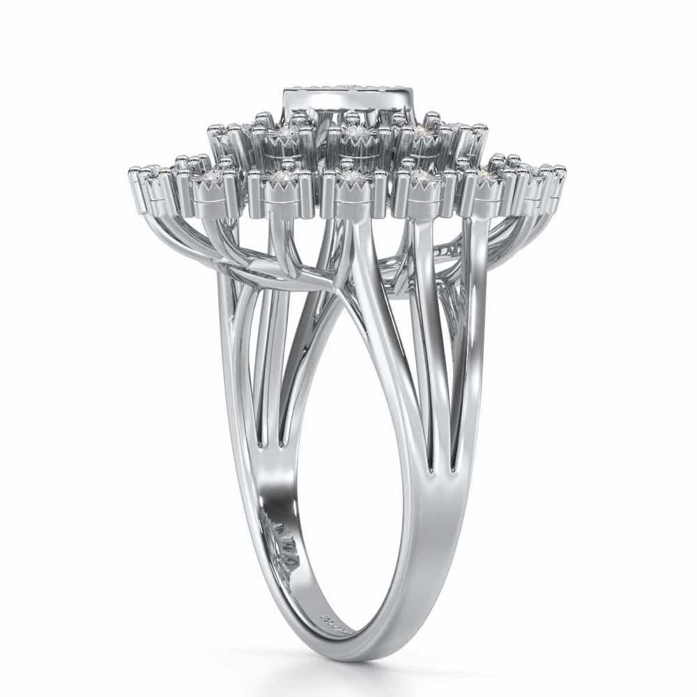 Colossal Shine Silver Ring - White Gold - Image 3