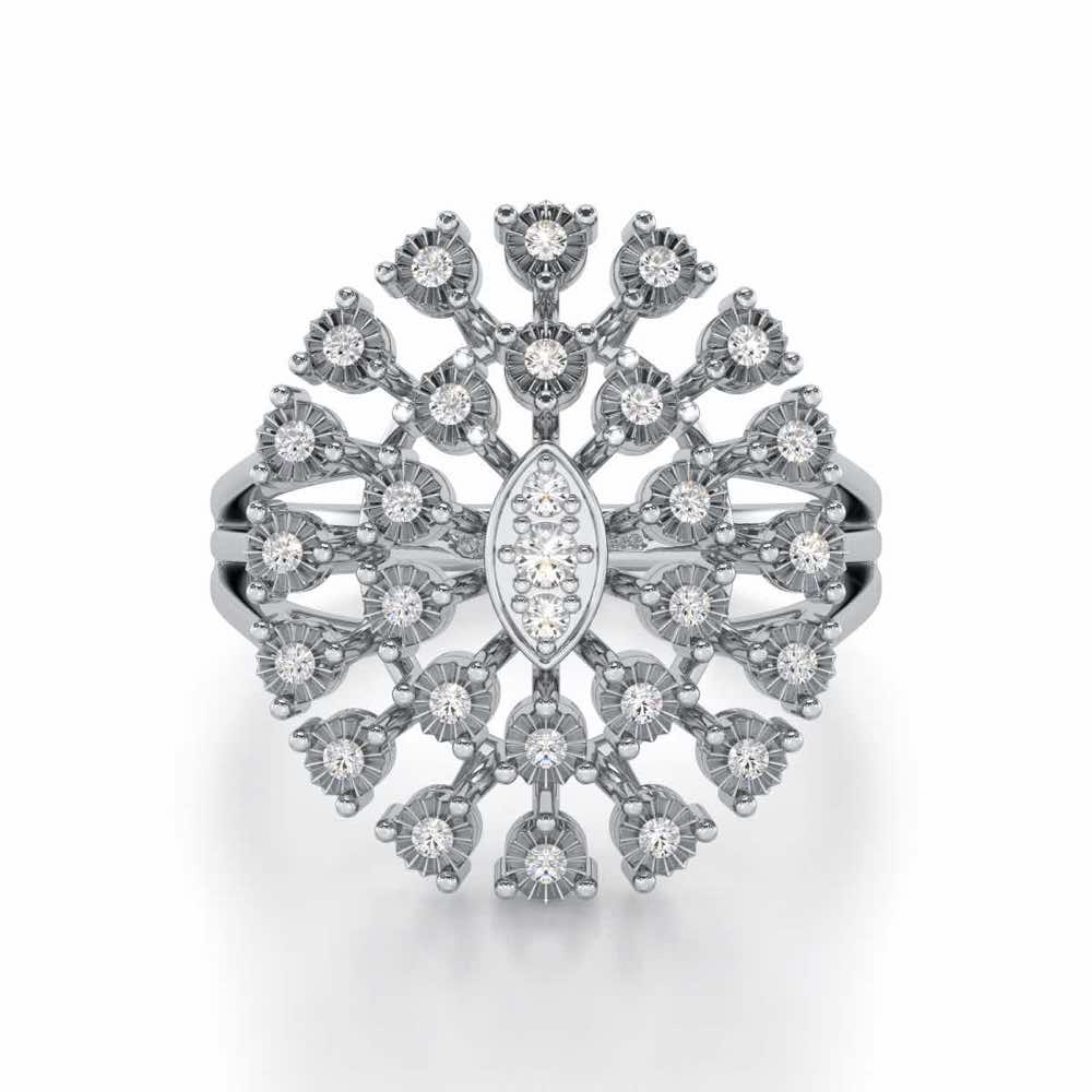 Colossal Shine Silver Ring - White Gold - Image 4