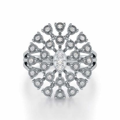 Colossal Shine Silver Ring - White Gold - Image 4