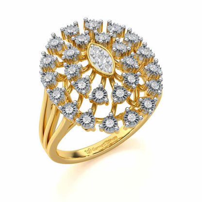 Colossal Shine Silver Ring - Yellow Gold - Image 1