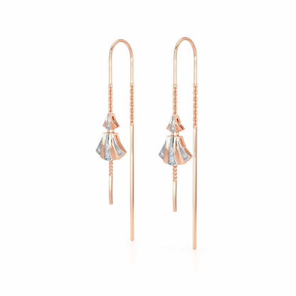 Commit Silver Dangler Earrings - Rose Gold - Image 3