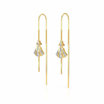 Commit Silver Dangler Earrings - Yellow Gold - Image 3