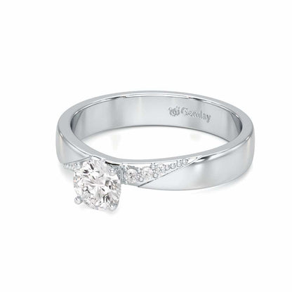 Companionable Solitaire Ring - White Gold - Image 2