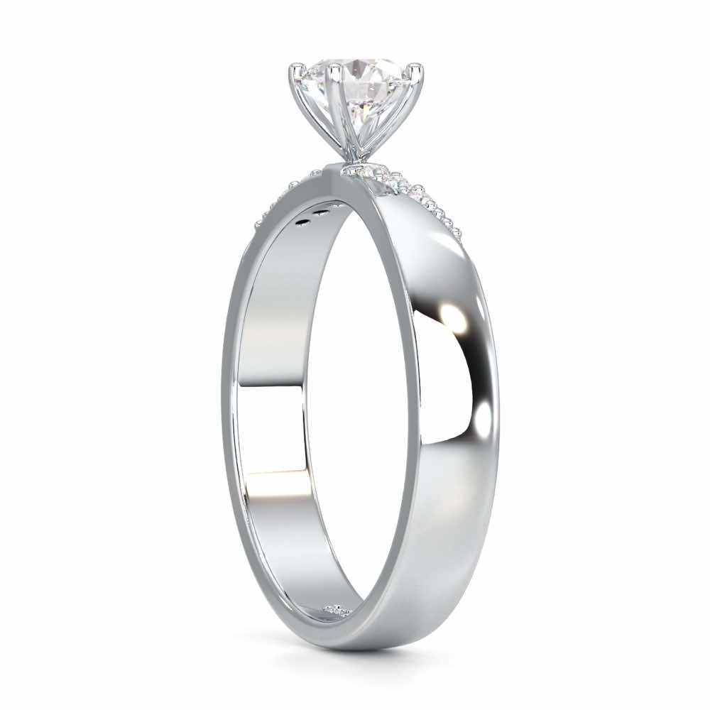 Companionable Solitaire Ring - White Gold - Image 3