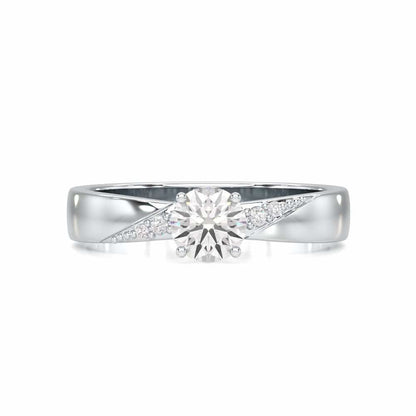 Companionable Solitaire Ring - White Gold - Image 4
