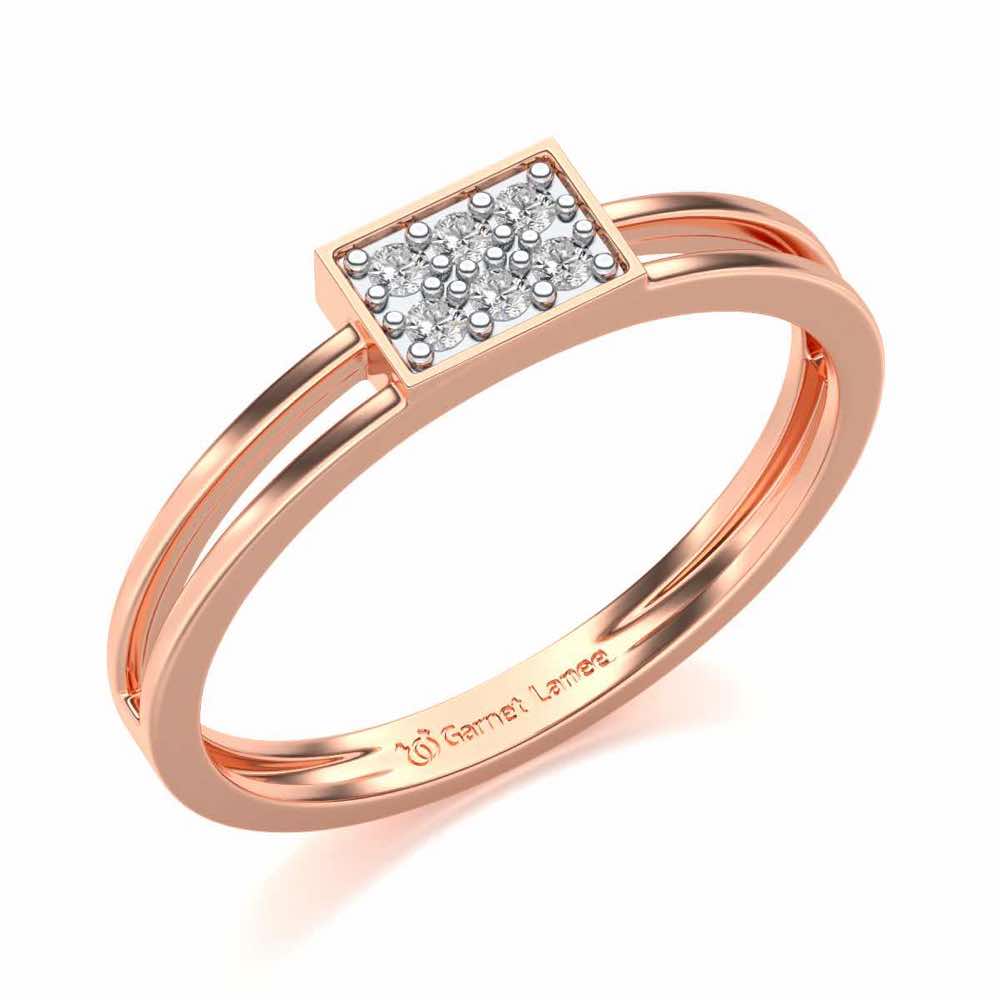 Conclave Silver Band Ring - Rose Gold - Image 1