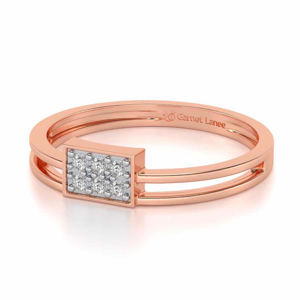 Conclave Silver Band Ring - Rose Gold - Image 2