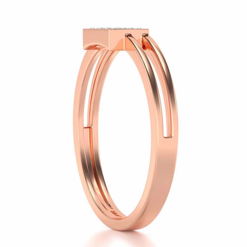 Conclave Silver Band Ring - Rose Gold - Image 3