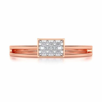 Conclave Silver Band Ring - Rose Gold - Image 4