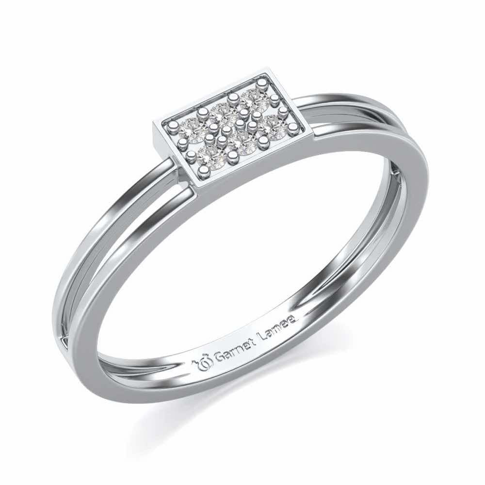 Conclave Silver Band Ring - White Gold - Image 1