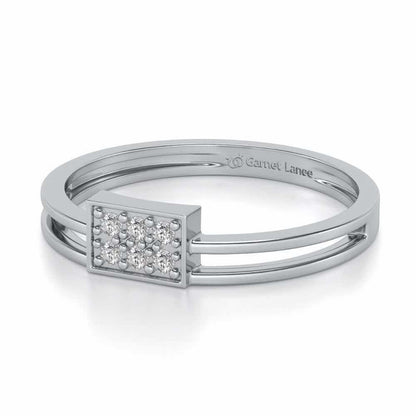 Conclave Silver Band Ring - White Gold - Image 2
