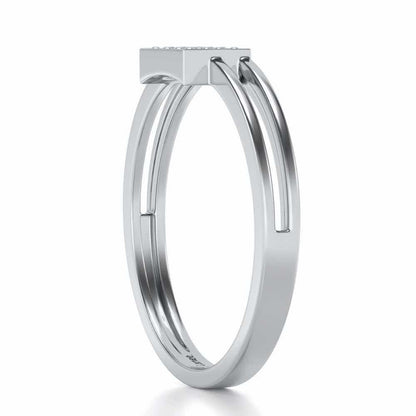 Conclave Silver Band Ring - White Gold - Image 3