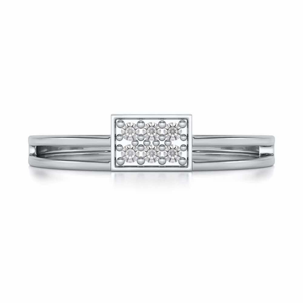 Conclave Silver Band Ring - White Gold - Image 4