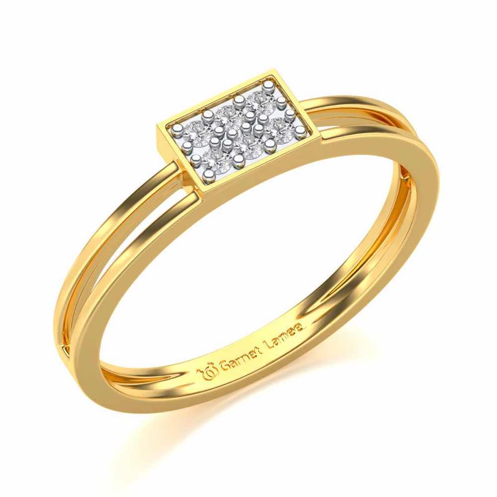 Conclave Silver Band Ring - Yellow Gold - Image 1