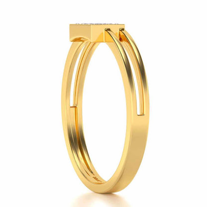 Conclave Silver Band Ring - Yellow Gold - Image 3