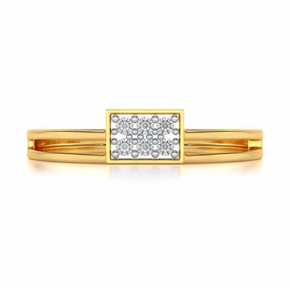 Conclave Silver Band Ring - Yellow Gold - Image 4