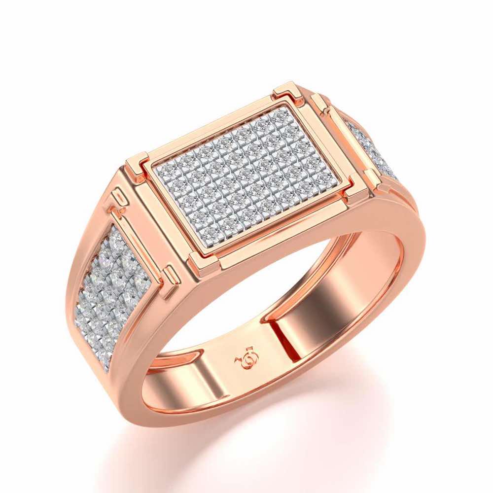 Confidence Silver Ring For Men - Rose Gold - Image 1