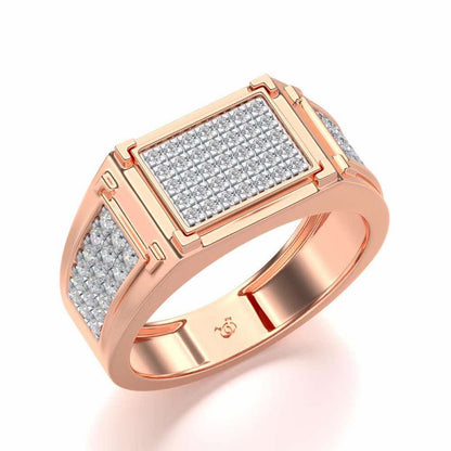 Confidence Silver Ring For Men - Rose Gold - Image 1