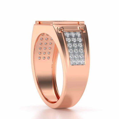 Confidence Silver Ring For Men - Rose Gold - Image 3