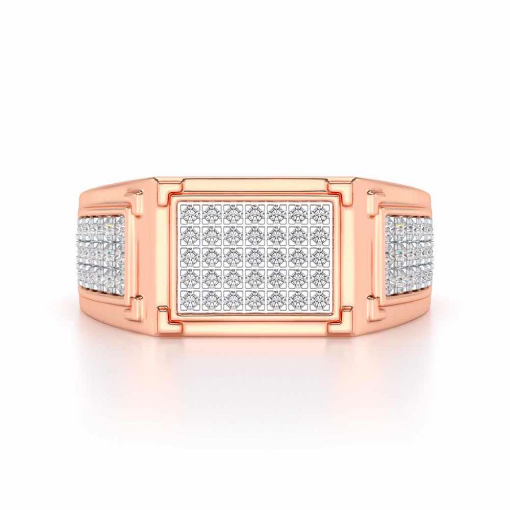 Confidence Silver Ring For Men - Rose Gold - Image 4
